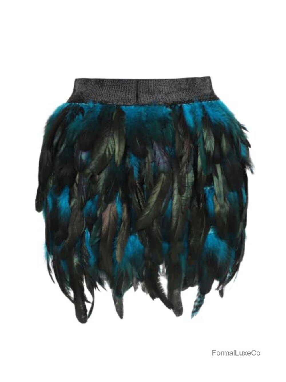 Natural Rooster Feather A-Line Skirt Halloween Party Costume